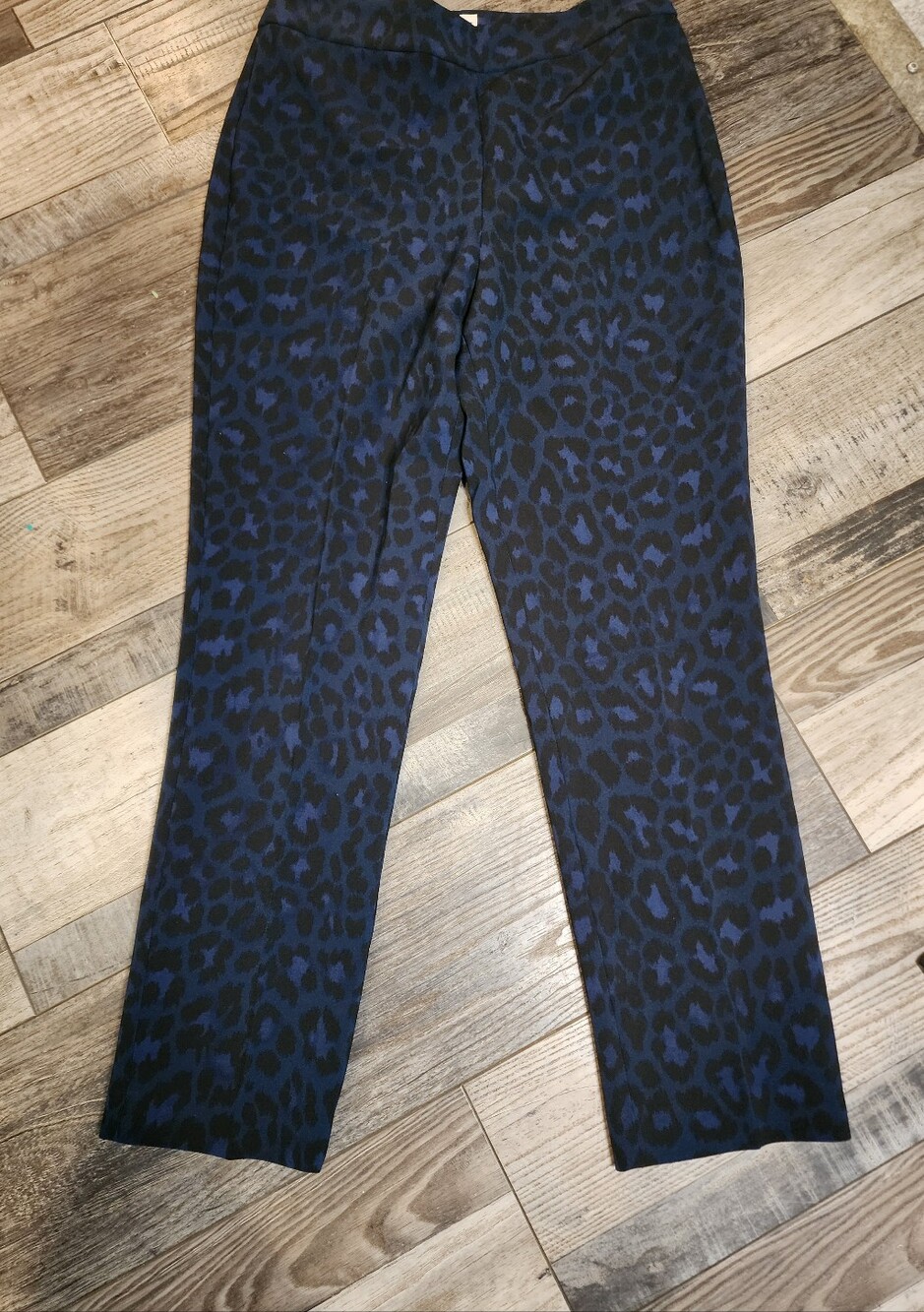 Kate Spade Navy and Black Leopard-Print Pants New!